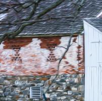 Whitewashed Brick, Abraham Trostle Barn. Photograph by Dan Mangan