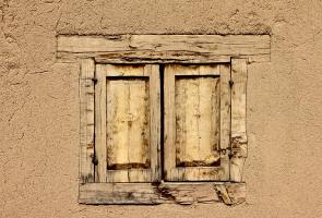 Old Window in Adobe Wall, Taos