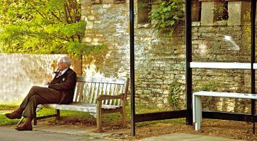 Waiting for the Bus in Oxford. Photograph by Dan Mangan Waiting for the Bus in Oxford. Photograph by Dan Mangan