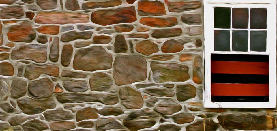 West Wall Mosaic, Henry Spangler Barn. Photograph by Dan Mangan